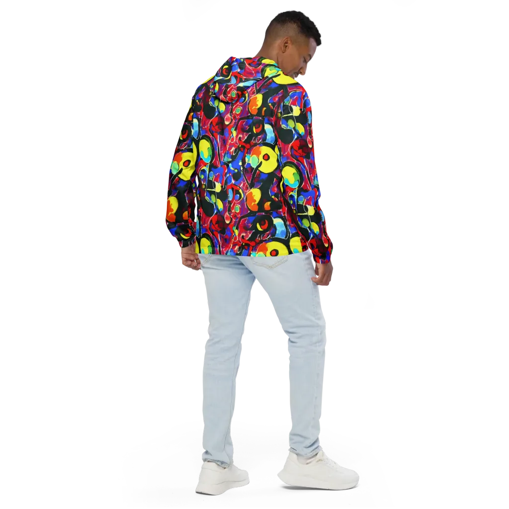 Kaleidoscope Fever on Men's Windbreaker — Back