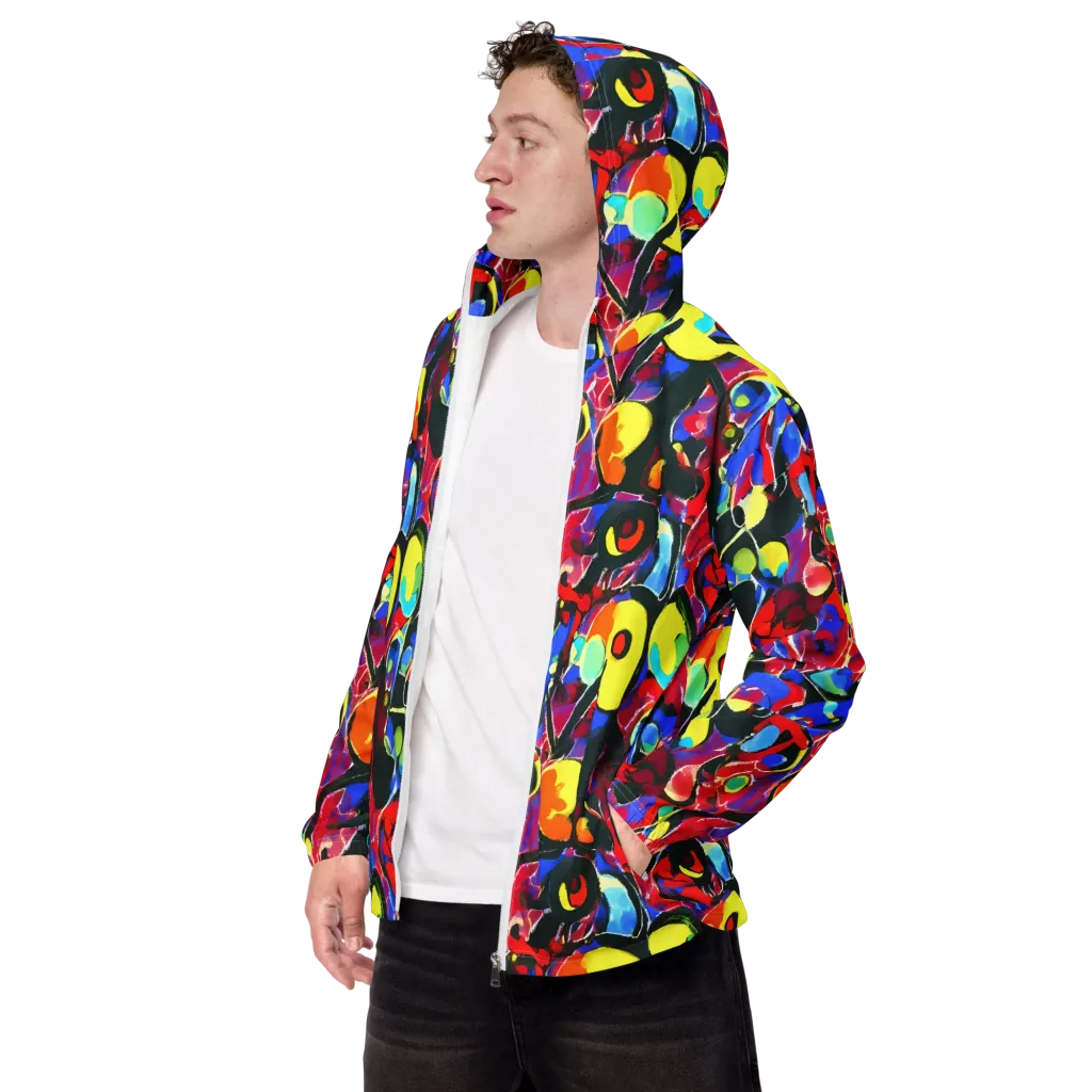 Kaleidoscope Fever on Men's Windbreaker — Left Front