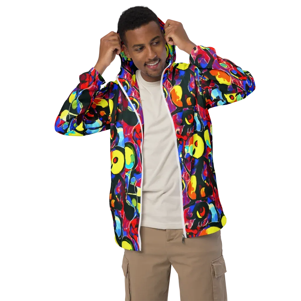 Kaleidoscope Fever on Men's Windbreaker — Front