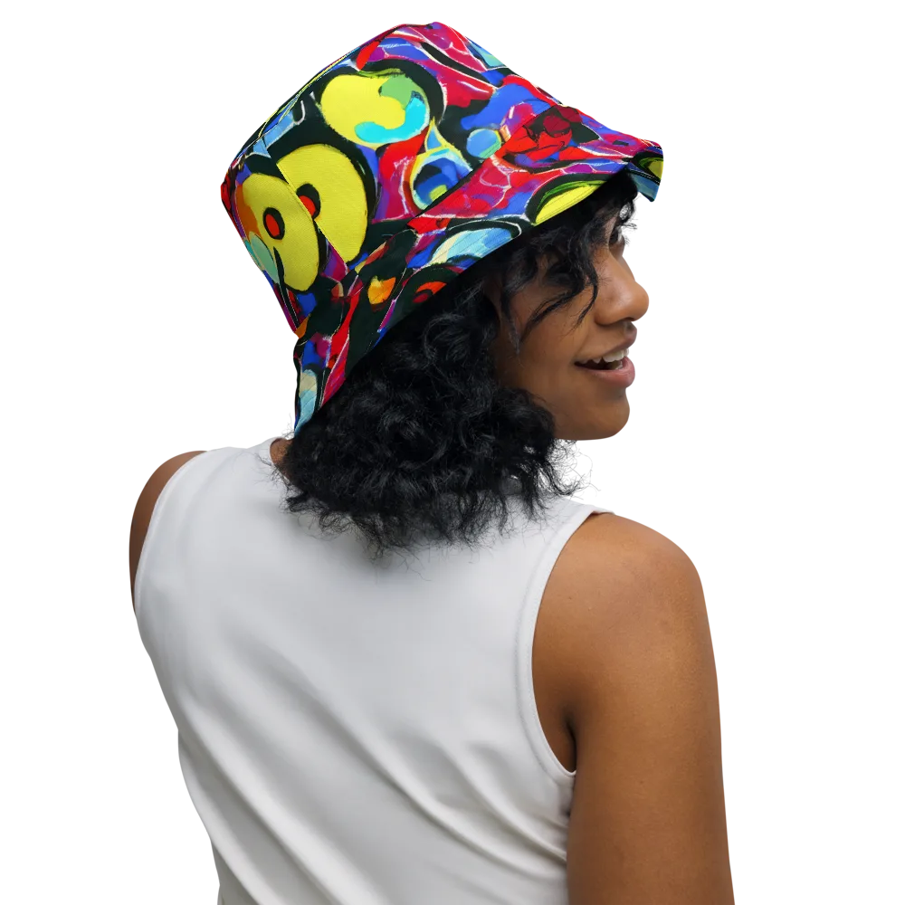 Kaleidoscope Fever on Reversible Bucket Hat — Right Outside