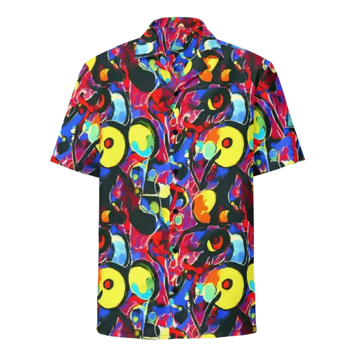 Kaleidoscope Fever on a Button Shirt