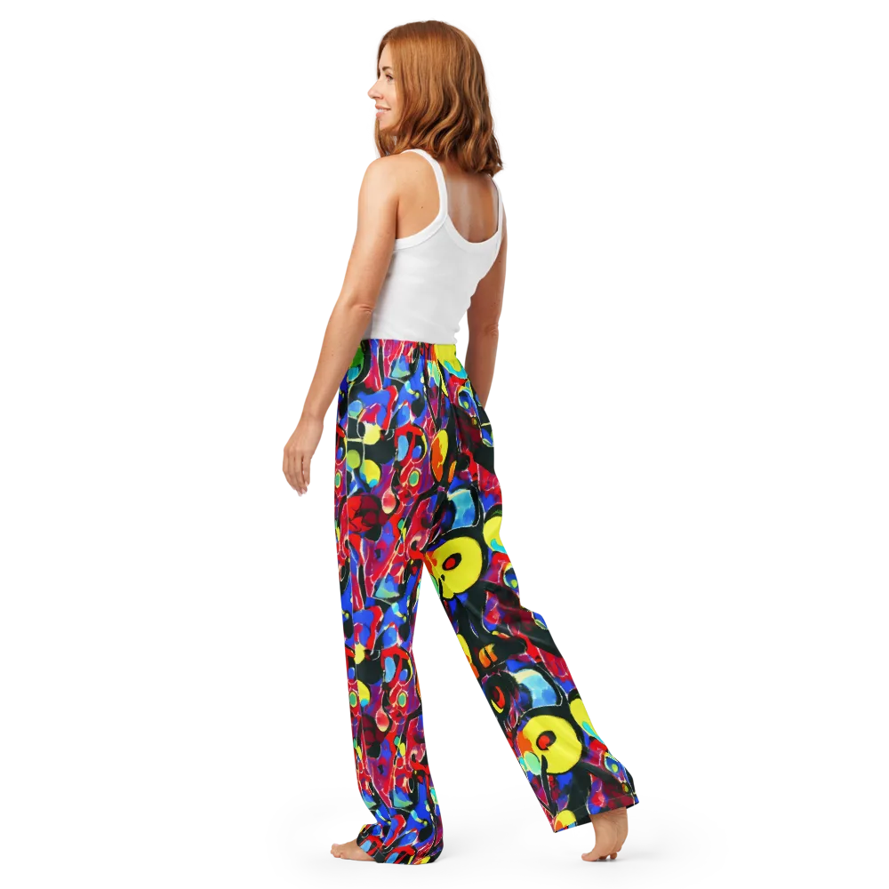Kaleidoscope Fever on Women's Pajama Pants — Back