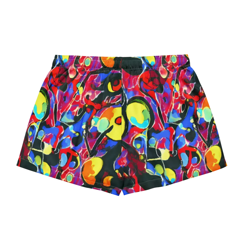 Kaleidoscope Fever on Women's Pajama Shorts — Back
