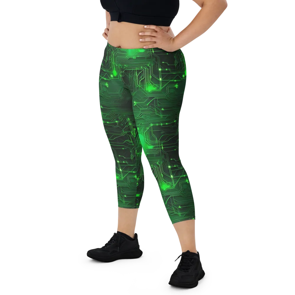 Silicon Moss on Capri Leggings — Front