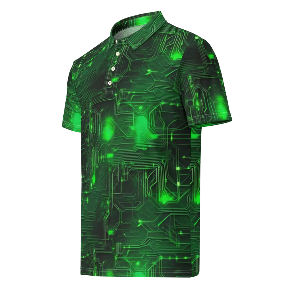 Silicon Moss on Men's Slim Fit Polo Shirt — Left Front