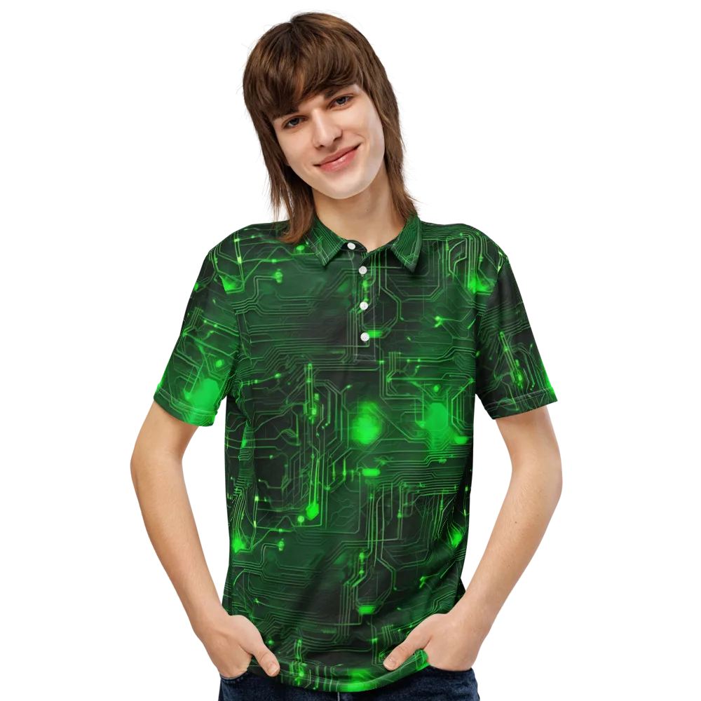 Silicon Moss on Men's Slim Fit Polo Shirt — Front