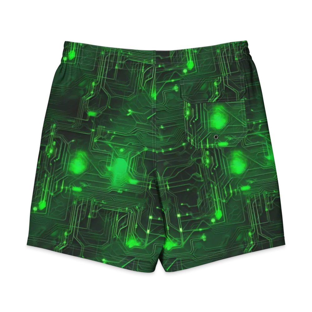 Silicon Moss on Men's Board Shorts — Back