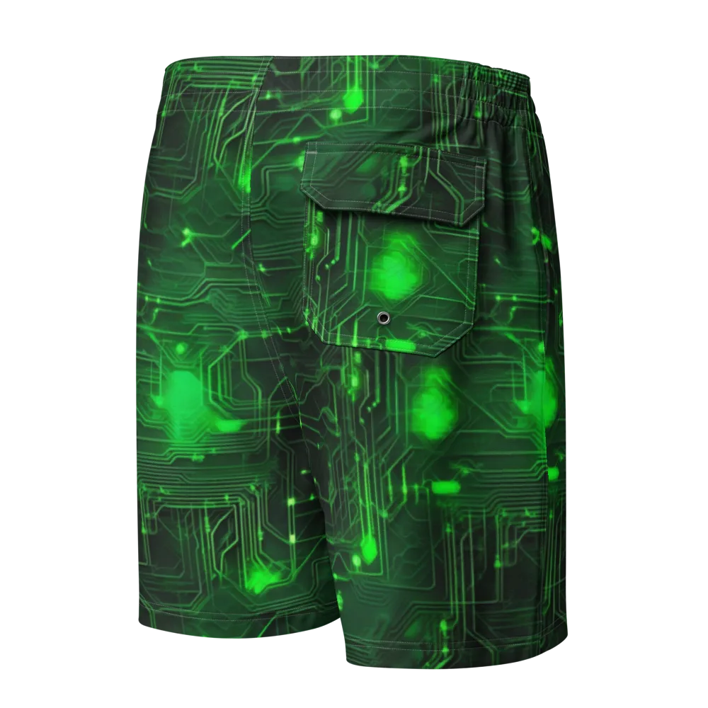 Silicon Moss on Men's Board Shorts — Back