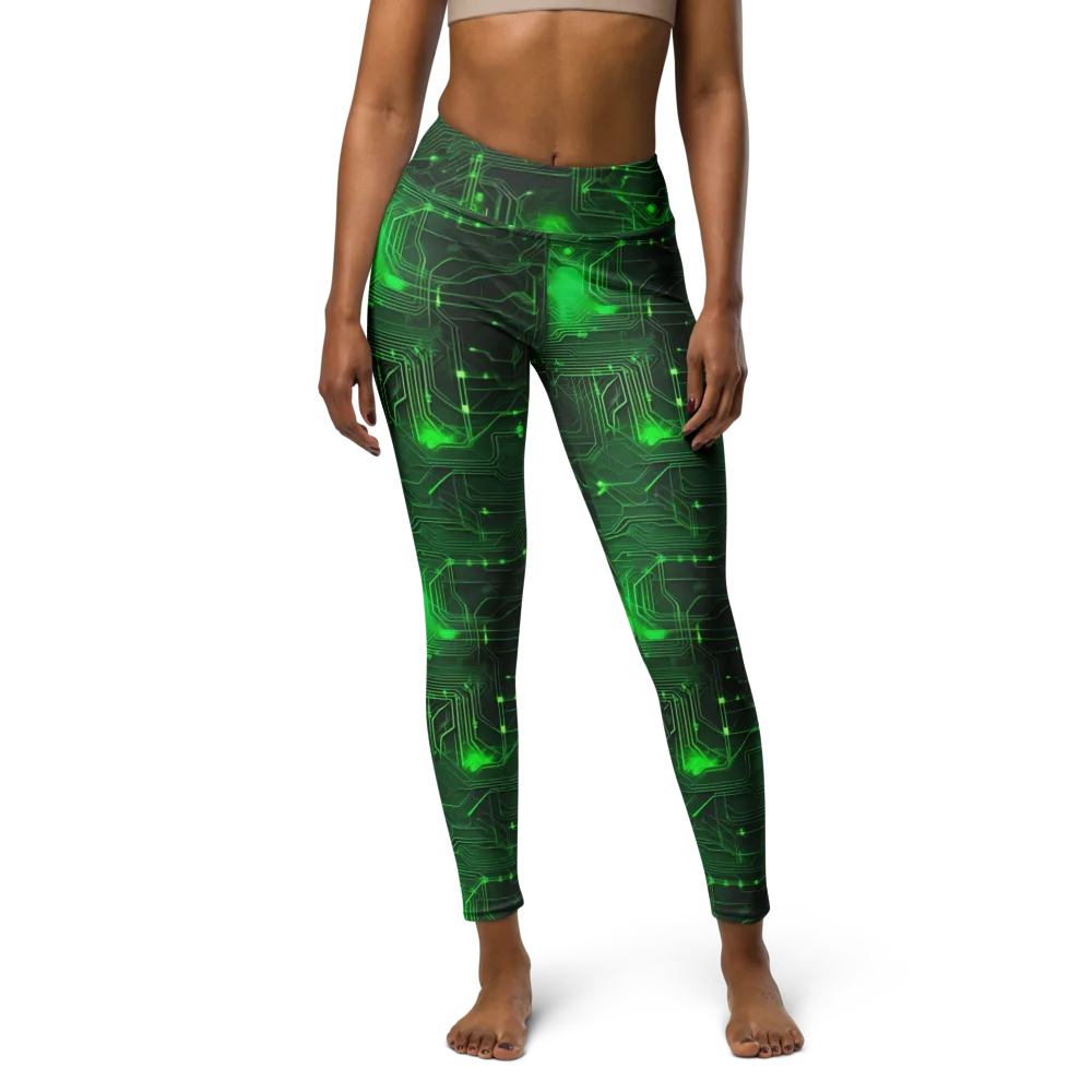 Silicon Moss on Yoga Leggings — Front
