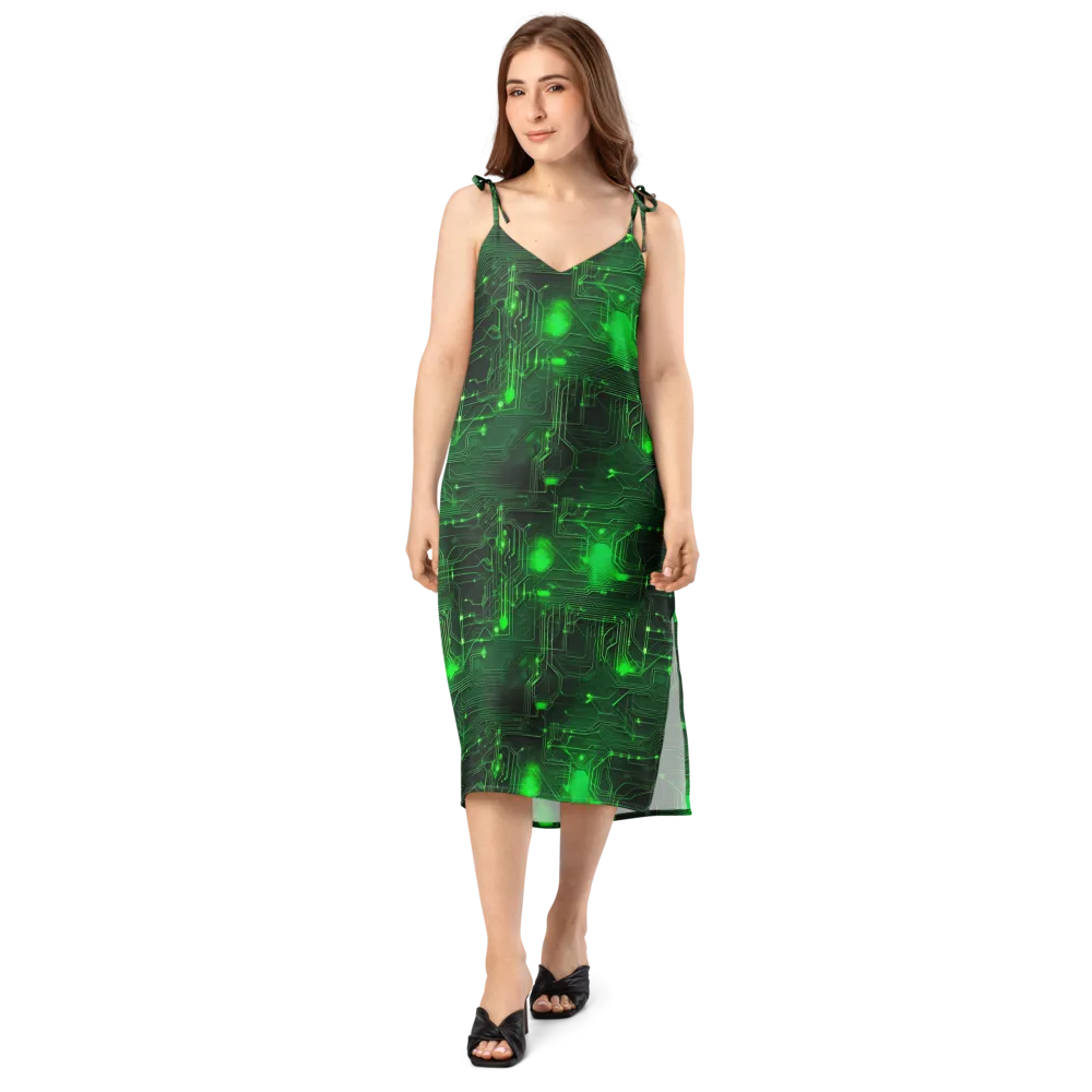 Silicon Moss on Slip Dress — Front