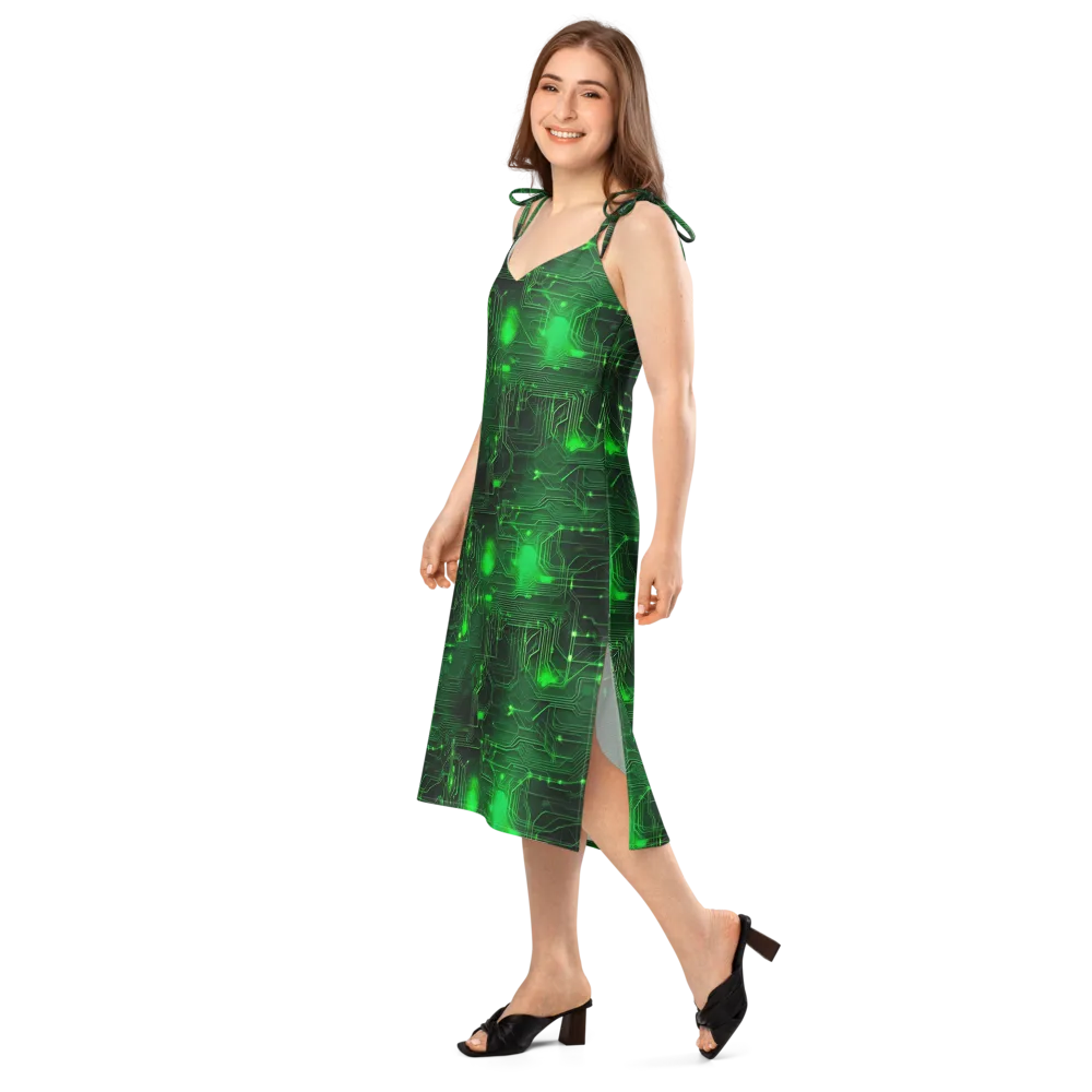 Silicon Moss on Slip Dress — Left Front