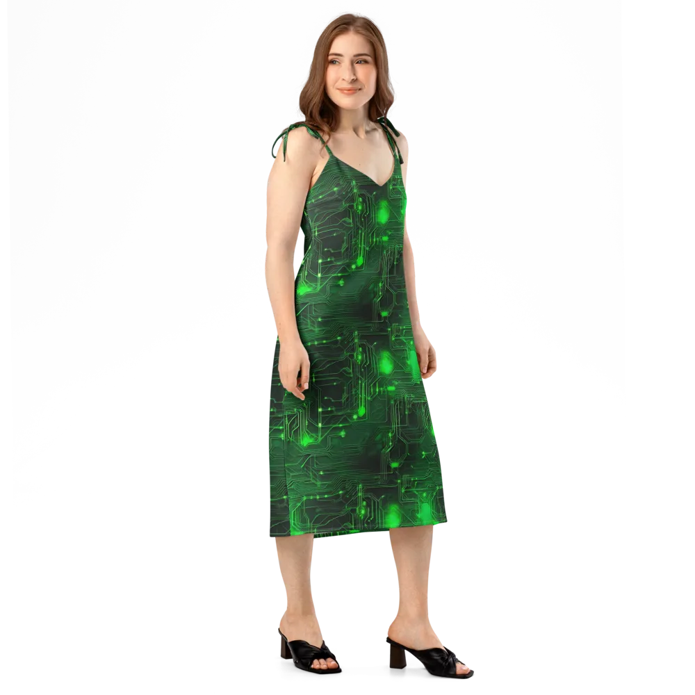 Silicon Moss on Slip Dress — Right Front