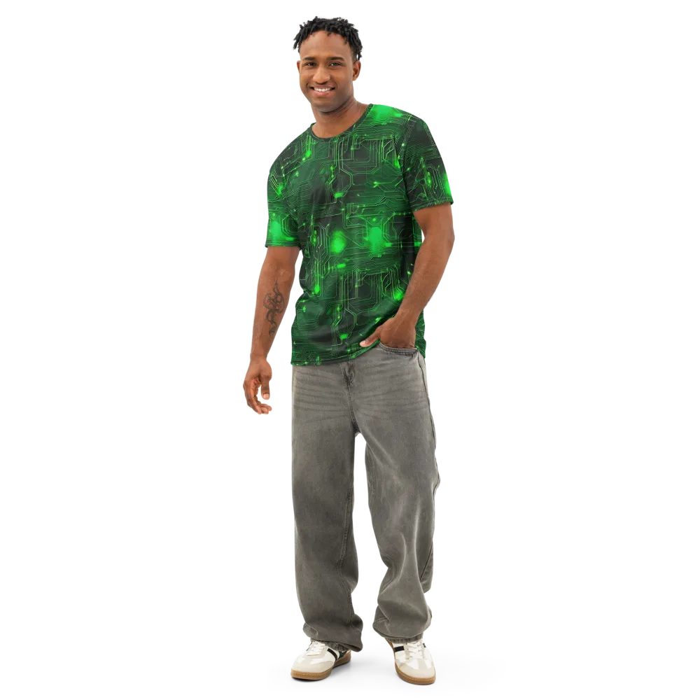 Silicon Moss on Men's Cotton Crew Neck T-Shirt — Front