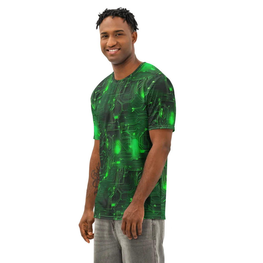 Silicon Moss on Men's Cotton Crew Neck T-Shirt — Left Front