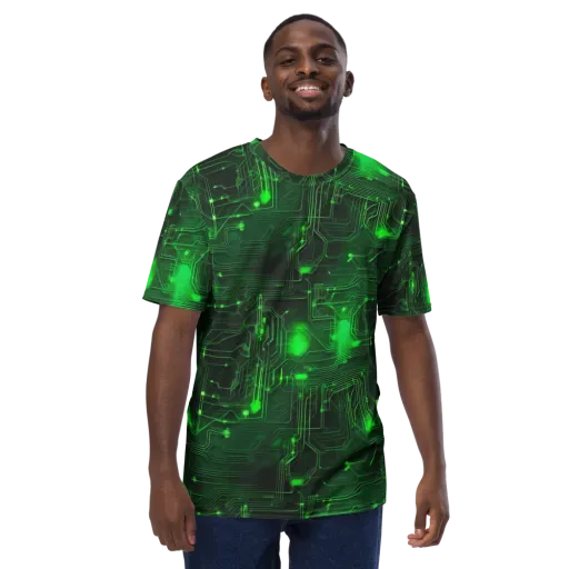 Silicon Moss on a Men's Crew Neck T-Shirt