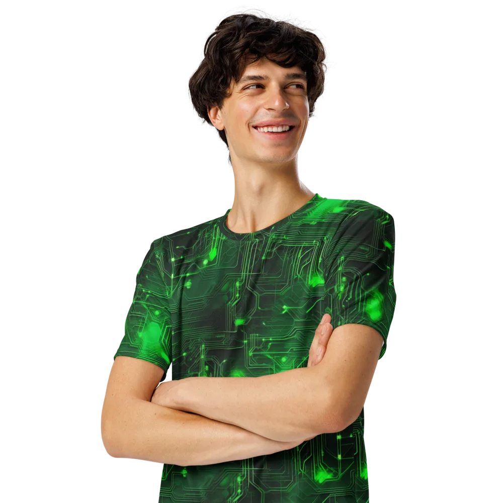 Silicon Moss on Men's Crew Neck T-Shirt — Left Front