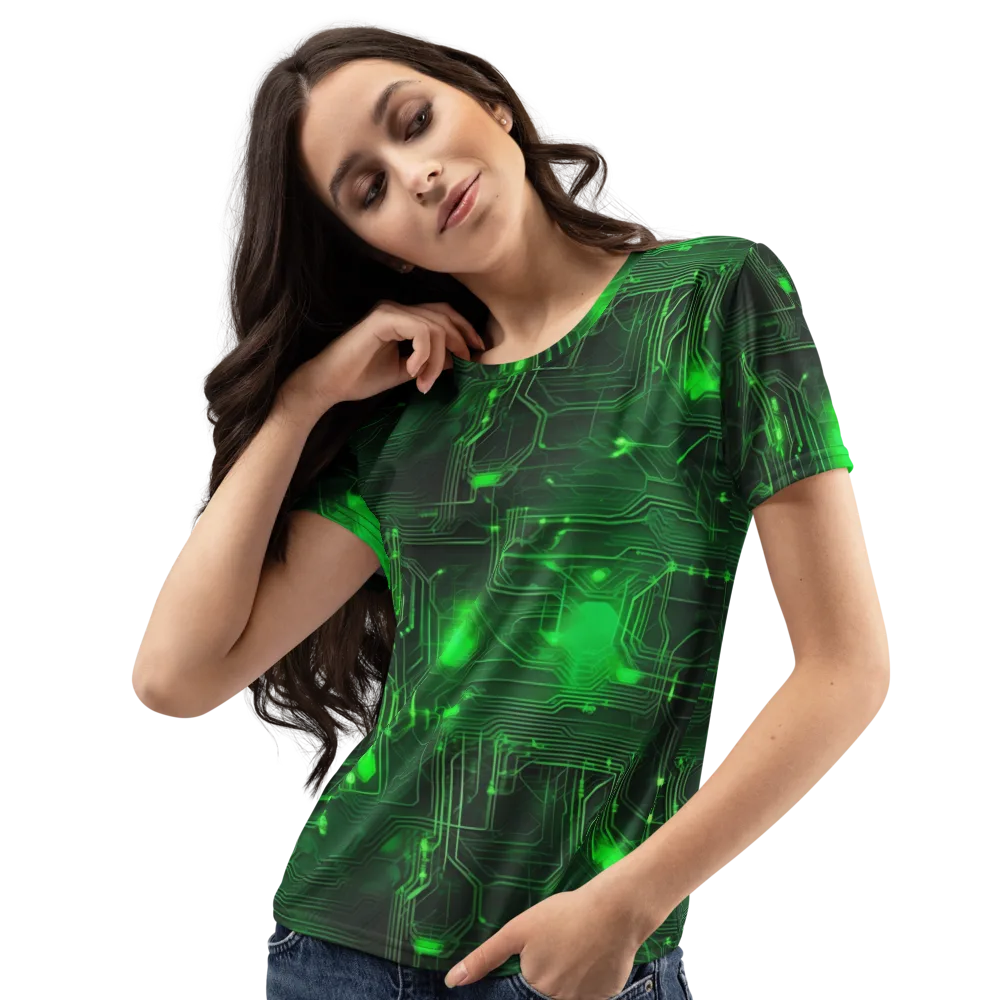 Silicon Moss on Women's Crew Neck T-Shirt — Left Front