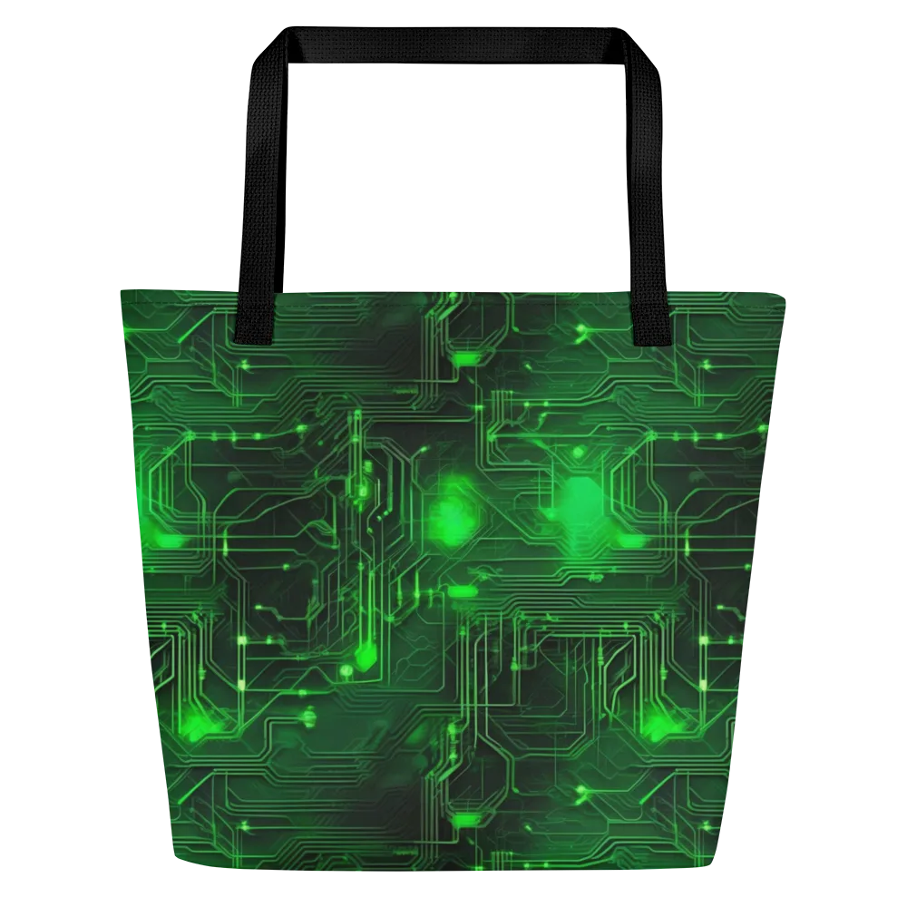 Silicon Moss on Large Tote Bag W/ Pocket — Front