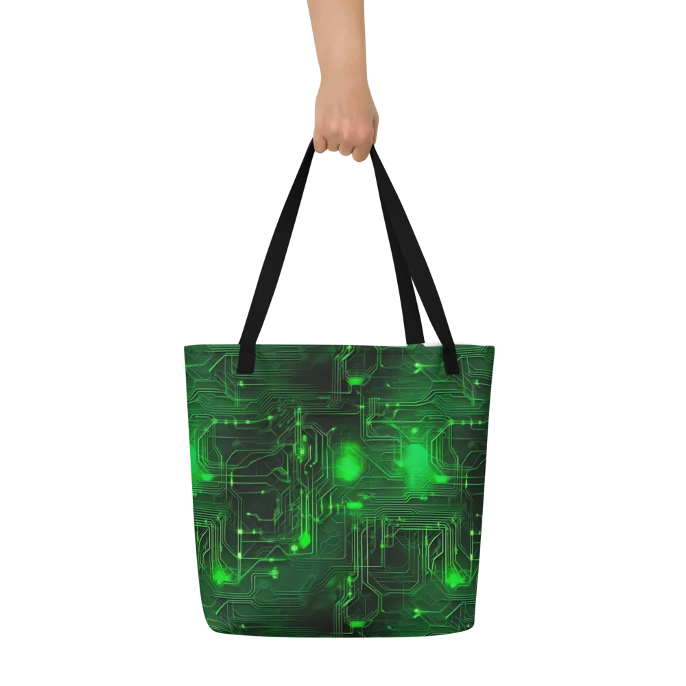 Silicon Moss on Large Tote Bag W/ Pocket — Front