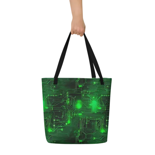 Silicon Moss on a Large Tote Bag W/ Pocket