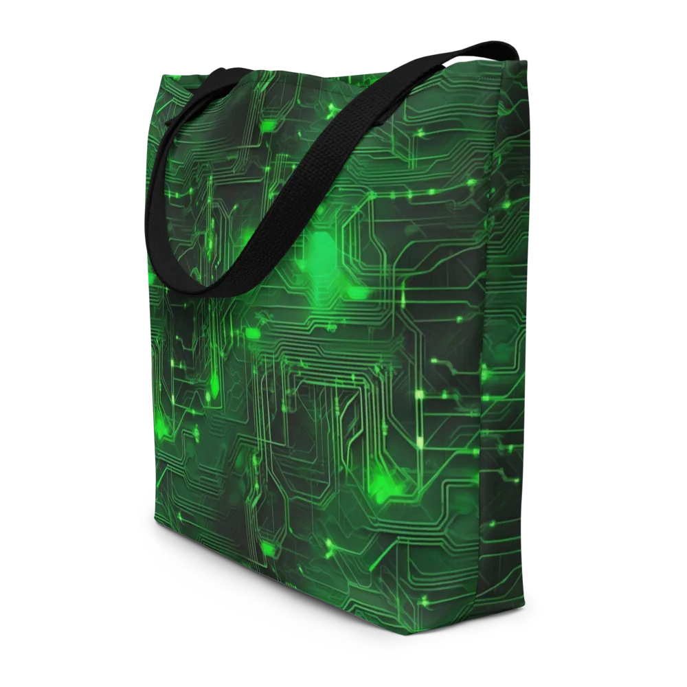 Silicon Moss on Large Tote Bag W/ Pocket — Front