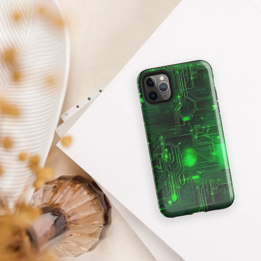 Silicon Moss on Tough Case for iPhone® — Front