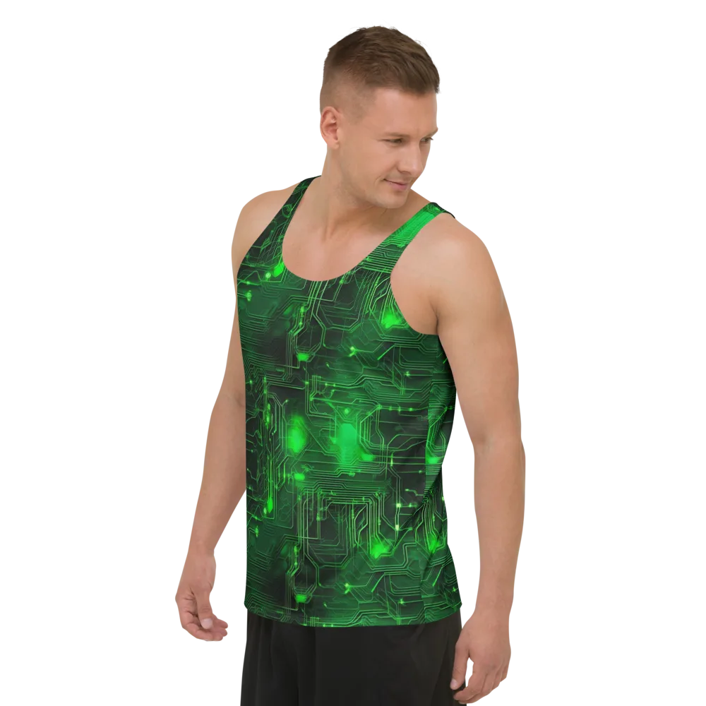 Silicon Moss on Men's Tank Top — Left Front