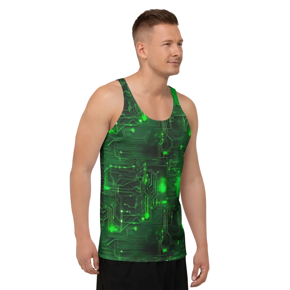 Silicon Moss on Men's Tank Top — Right Front