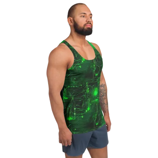 Silicon Moss on a Men's Tank Top