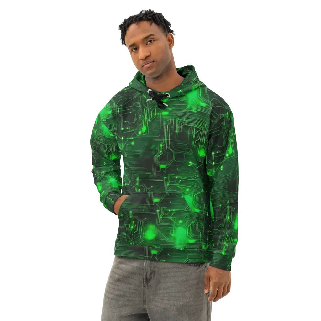 Silicon Moss on Cotton Hoodie — Left Front
