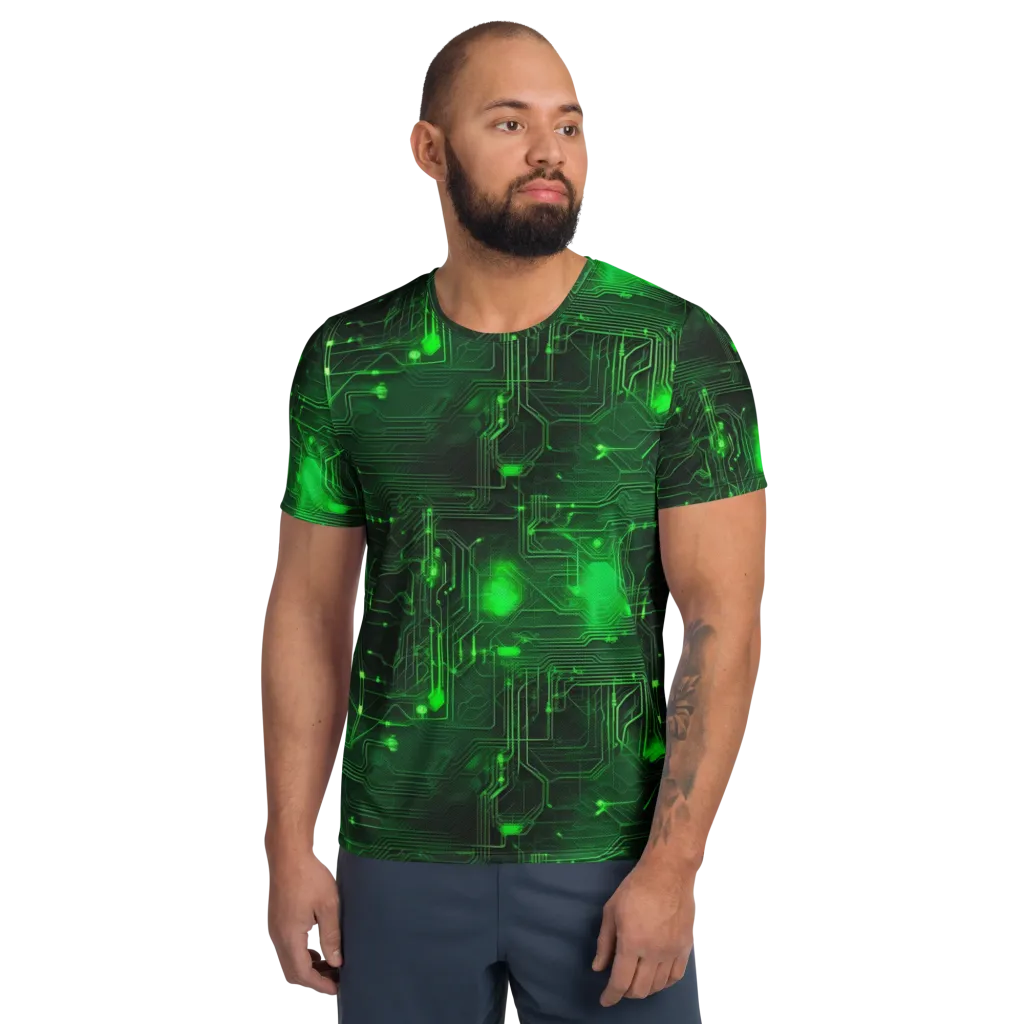 Silicon Moss on Men's Athletic T-Shirt — Front