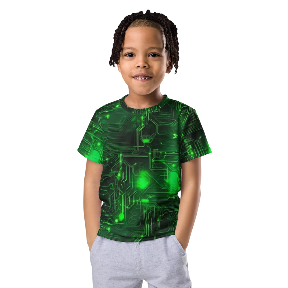 Silicon Moss on Kids Crew Neck T-Shirt — Front