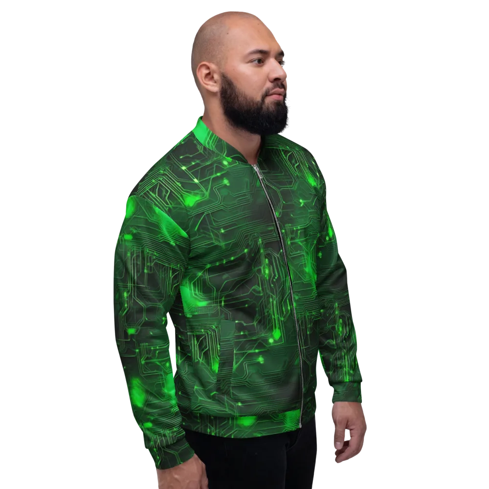 Silicon Moss on Bomber Jacket — Right