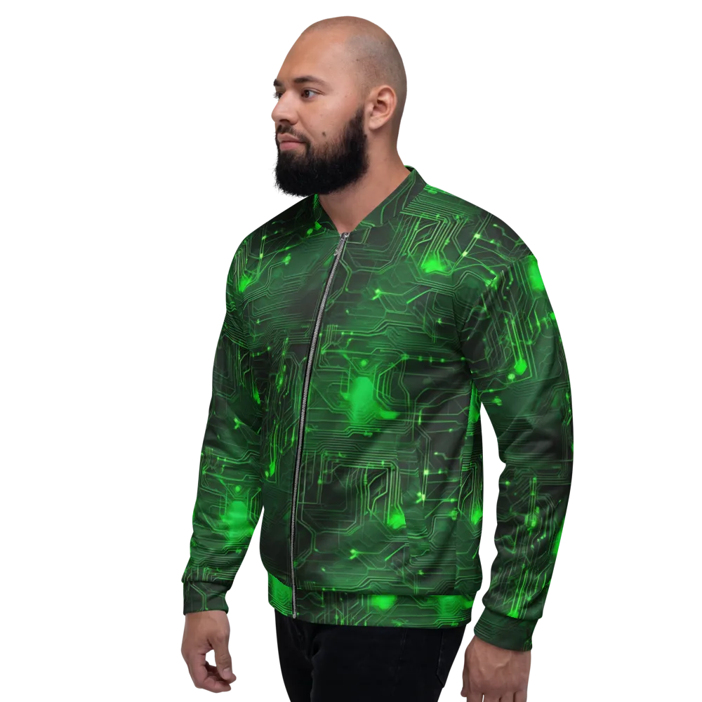 Silicon Moss on Bomber Jacket — Left