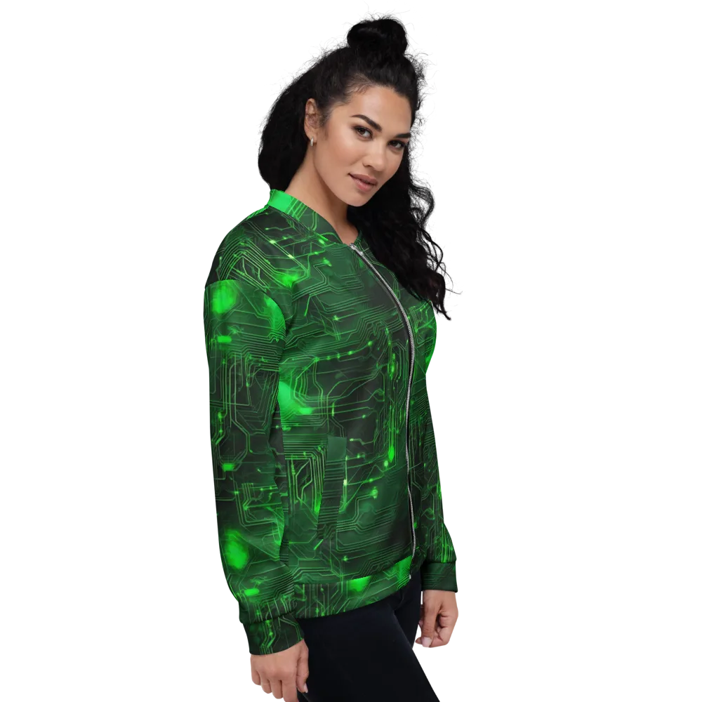 Silicon Moss on Bomber Jacket — Right