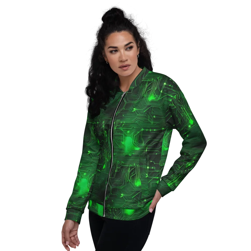 Silicon Moss on Bomber Jacket — Left