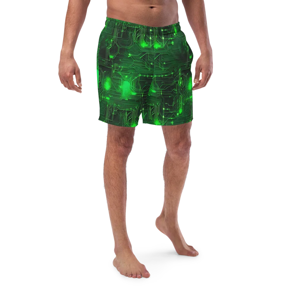 Silicon Moss on Swim Trunks — Front