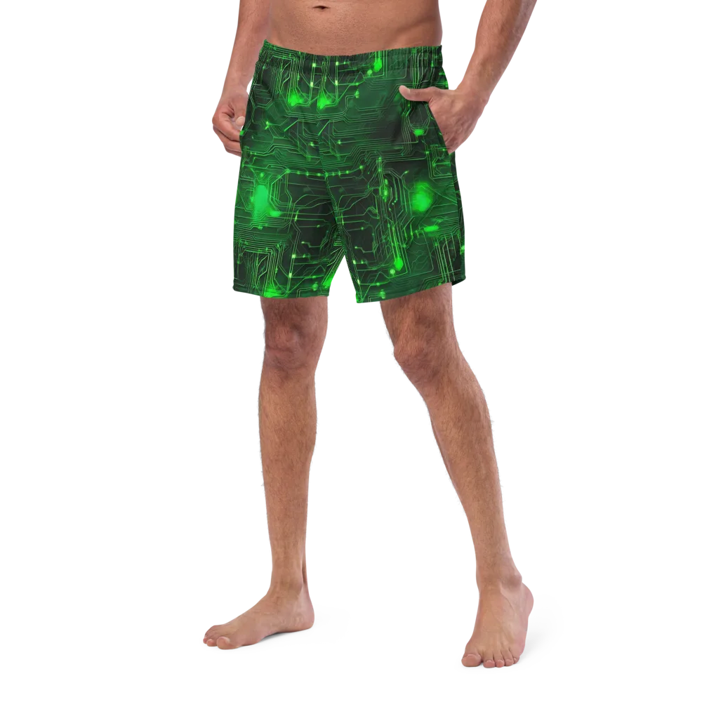 Silicon Moss on Swim Trunks — Left Front