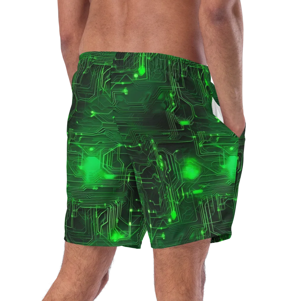 Silicon Moss on Swim Trunks — Right Back