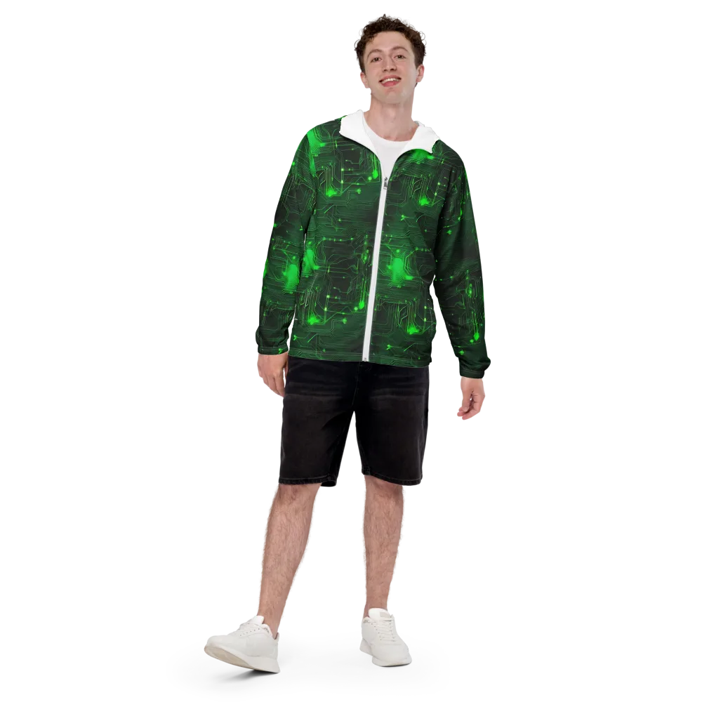 Silicon Moss on Men's Windbreaker — Front