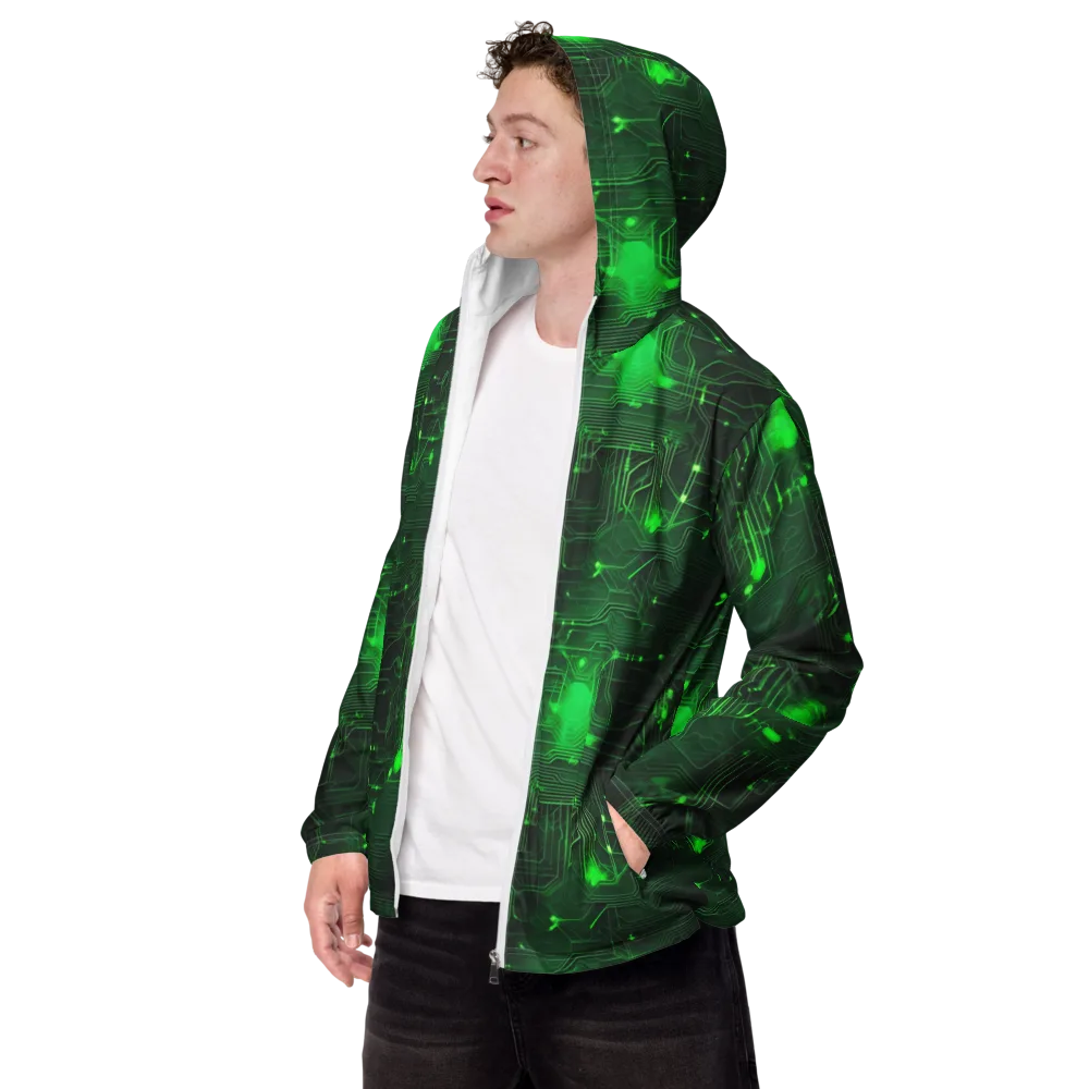 Silicon Moss on Men's Windbreaker — Left Front