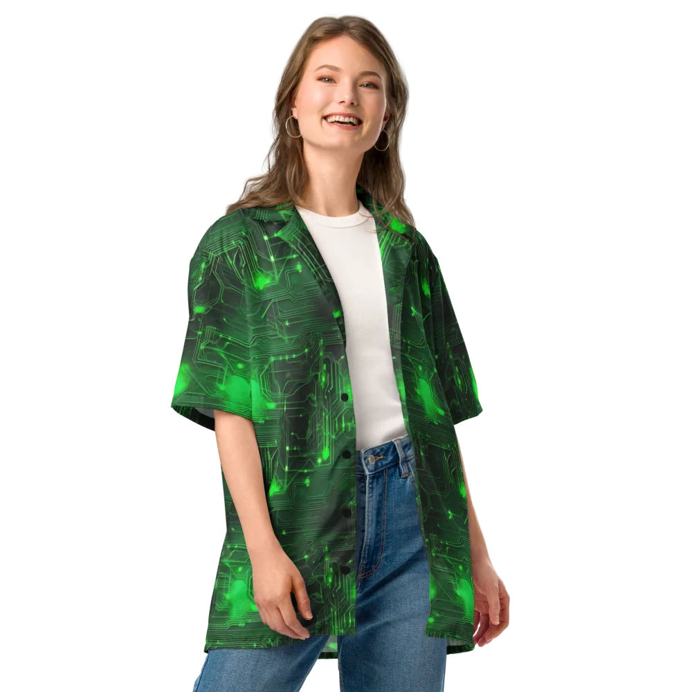 Silicon Moss on Button Shirt — Front