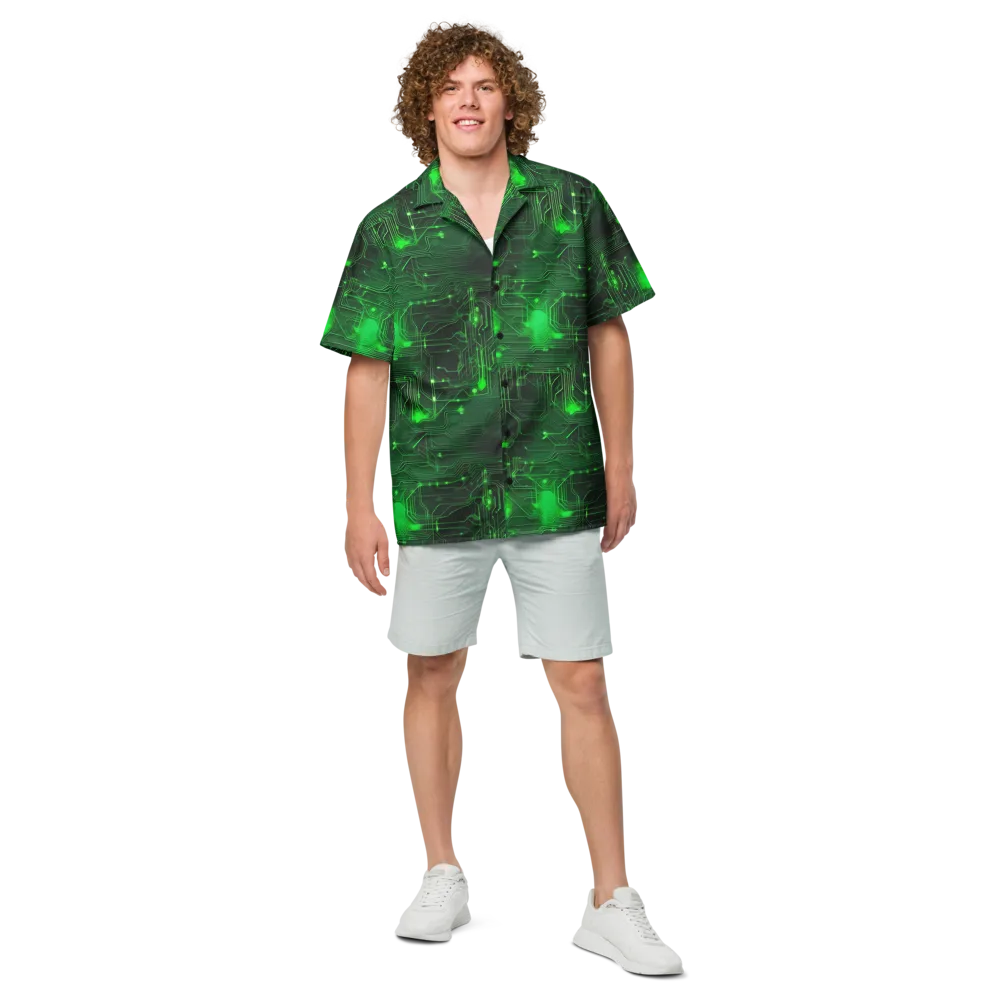 Silicon Moss on Button Shirt — Front