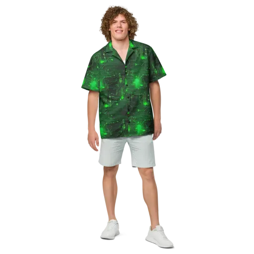 Silicon Moss on a Button Shirt