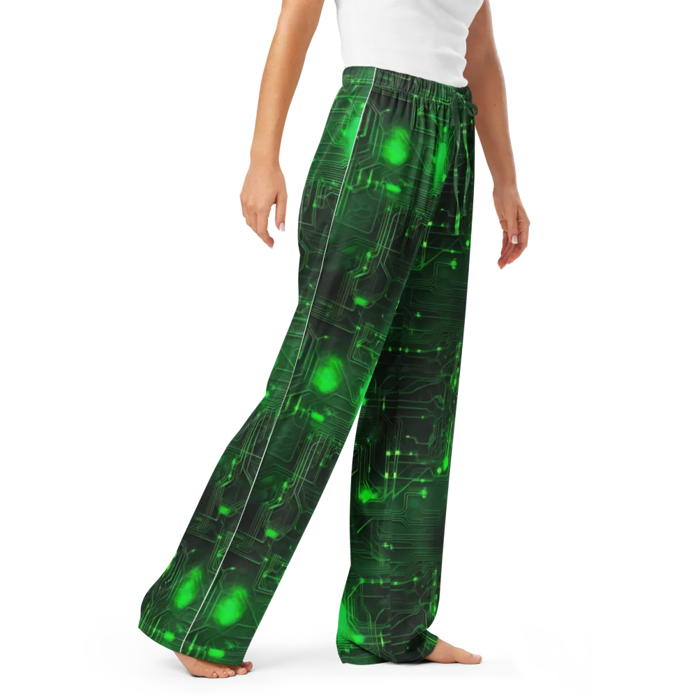 Silicon Moss on Women's Pajama Pants — Right Front