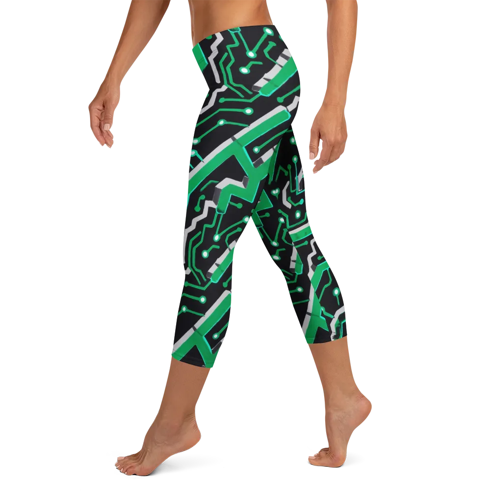Green Current on Capri Leggings — Left