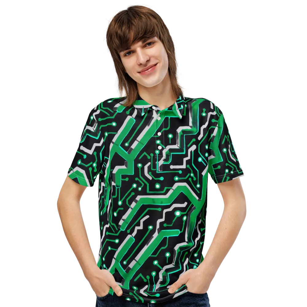 Green Current on Men's Slim Fit Polo Shirt — Front