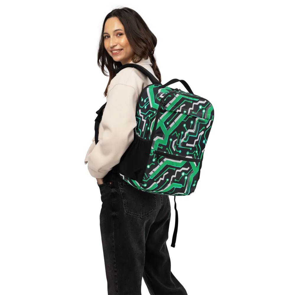 Green Current on Utility Backpack — Back