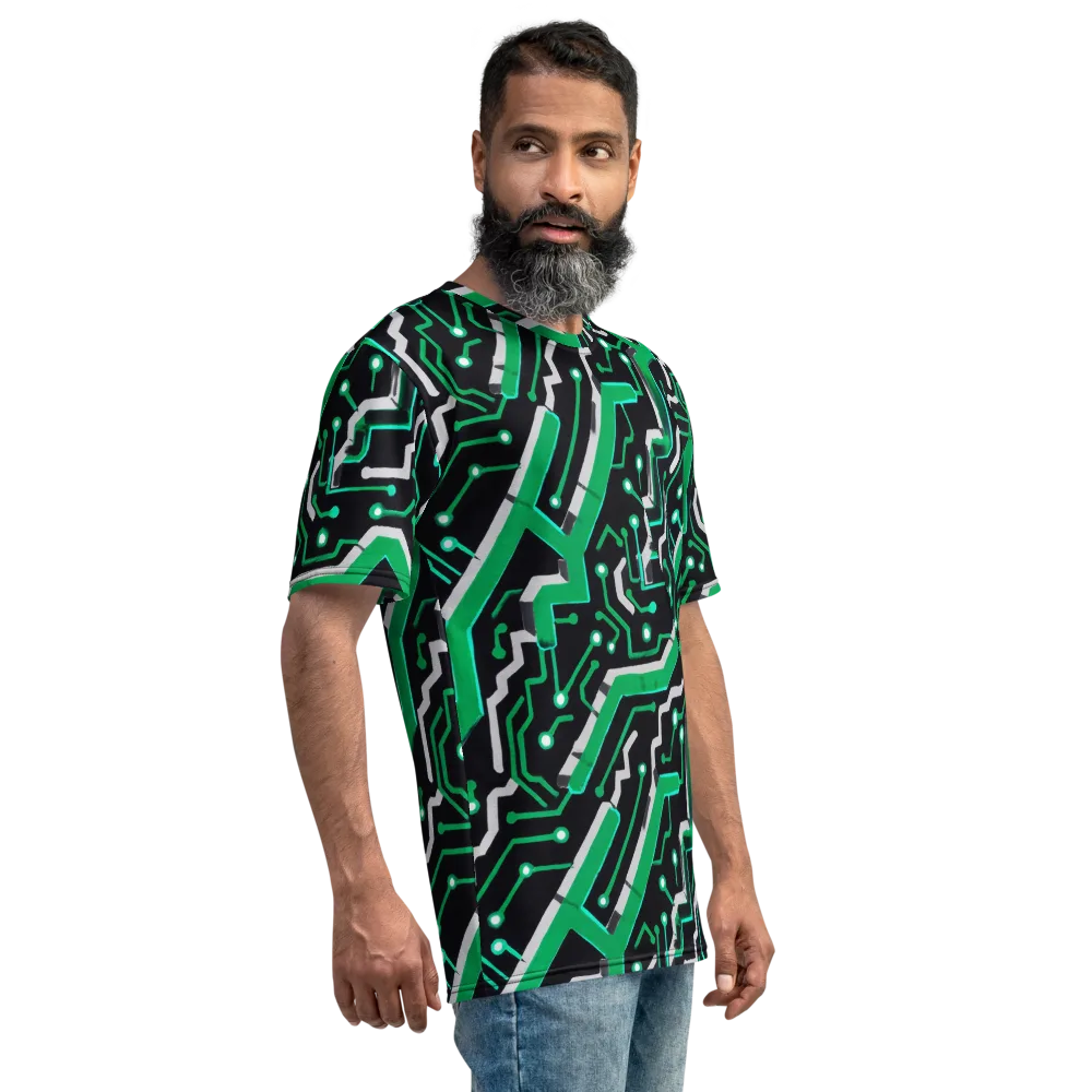 Green Current on Men's Crew Neck T-Shirt — Right