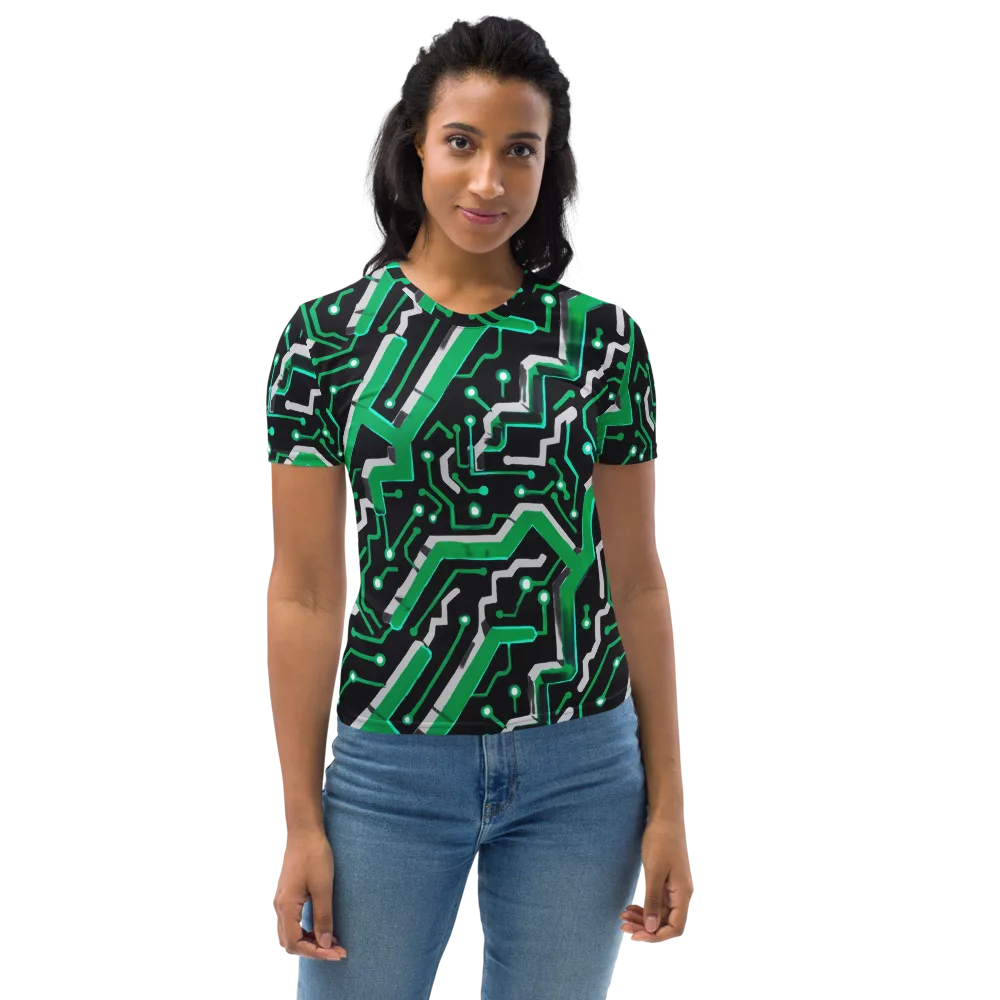 Green Current on Women's Crew Neck T-Shirt — Front